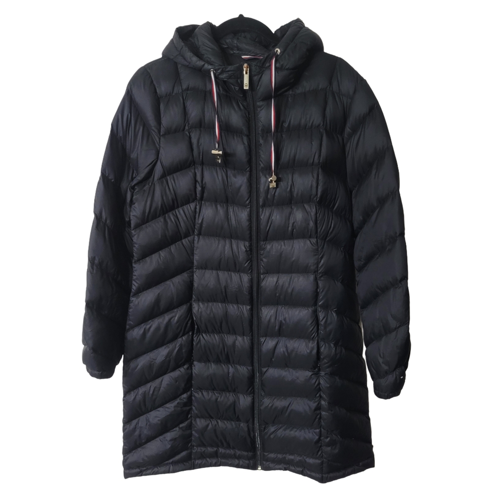EUC Women’s size L Tommy Hilfiger Black Packable Puffer Jacket